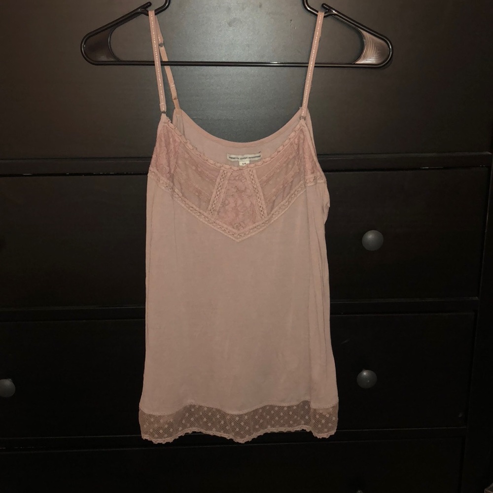 Tank top with crochet details